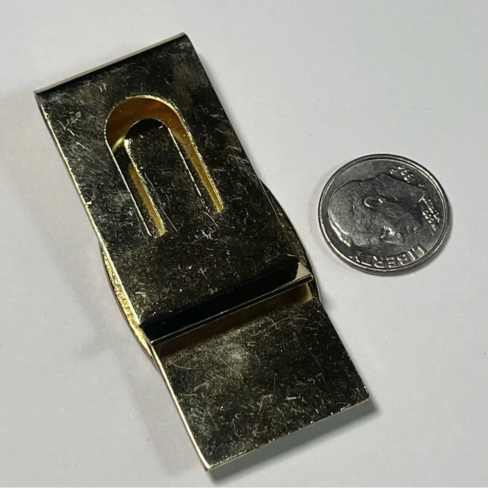 Vintage Dollar Sign Gold Tone Money Clip